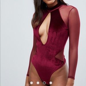 Gorgeous deep red bodysuit